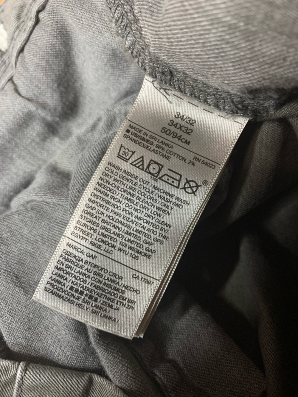 GAP Men’s Modern Slim Chinos - Grey - 34x32 - GapFlex Stretch - Picture 5 of 9